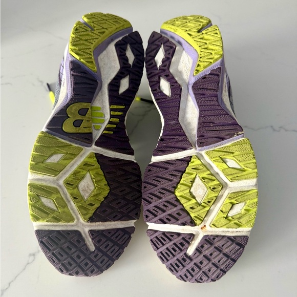 New Balance Women's Athletic Shoes in Gray, Purple and Neon Yellow - Picture 4 of 4